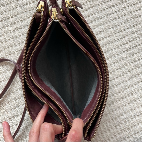Celine Large Trio Crossbody Bag in Burgundy - Picture 6 of 9